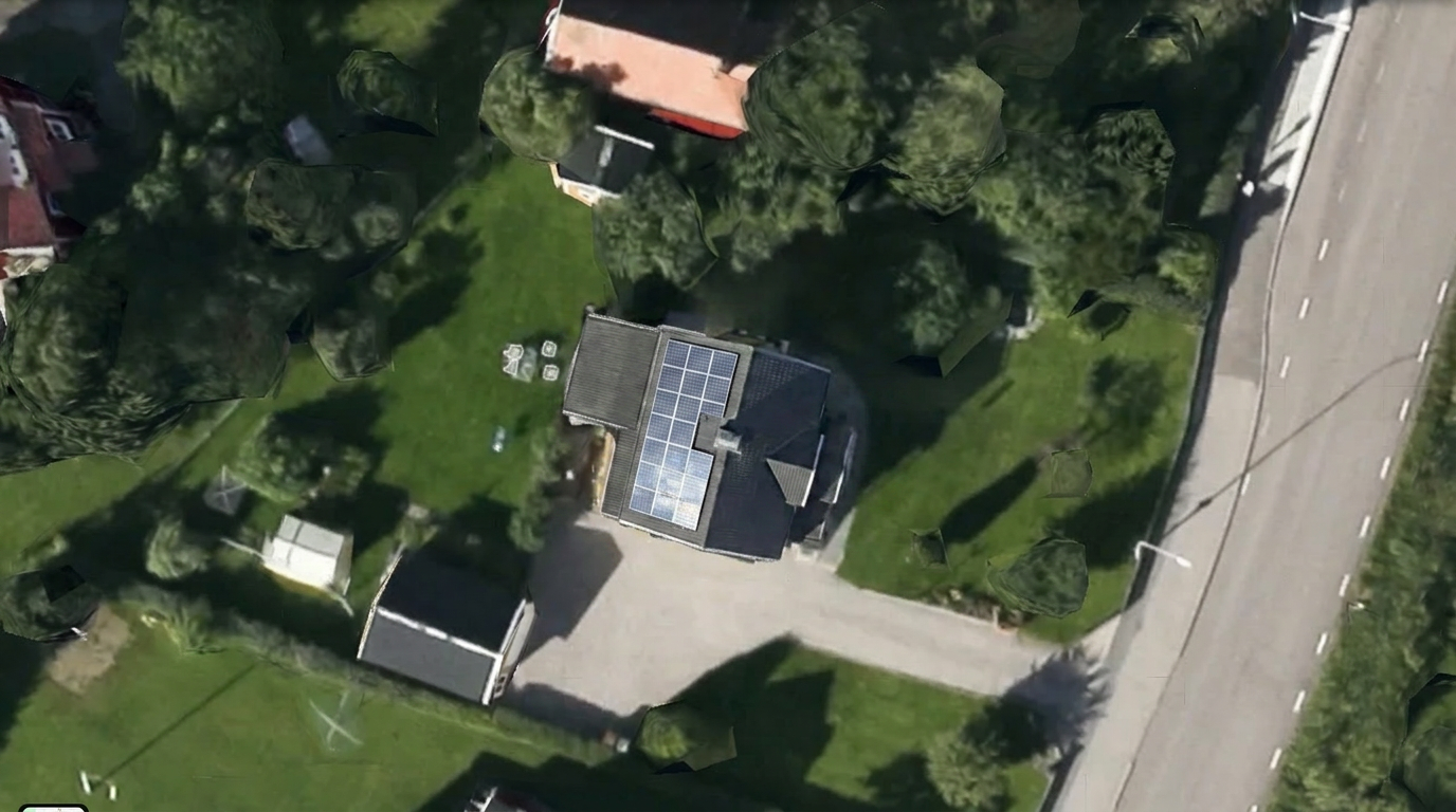 Solpaneler installerade på Borsöknavägen 18, Eskilstuna