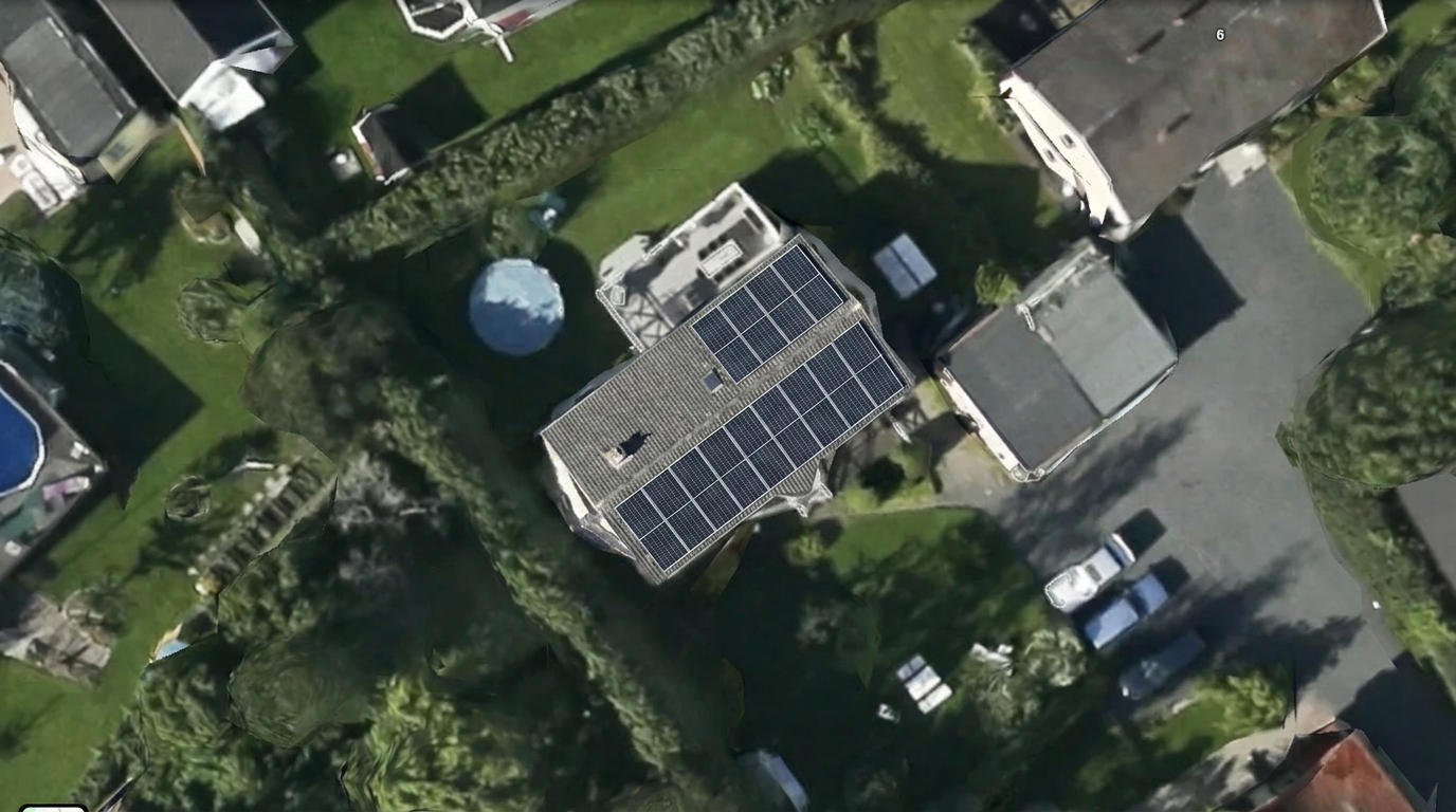 Solpaneler installerade på Borsöknavägen 8, Eskilstuna