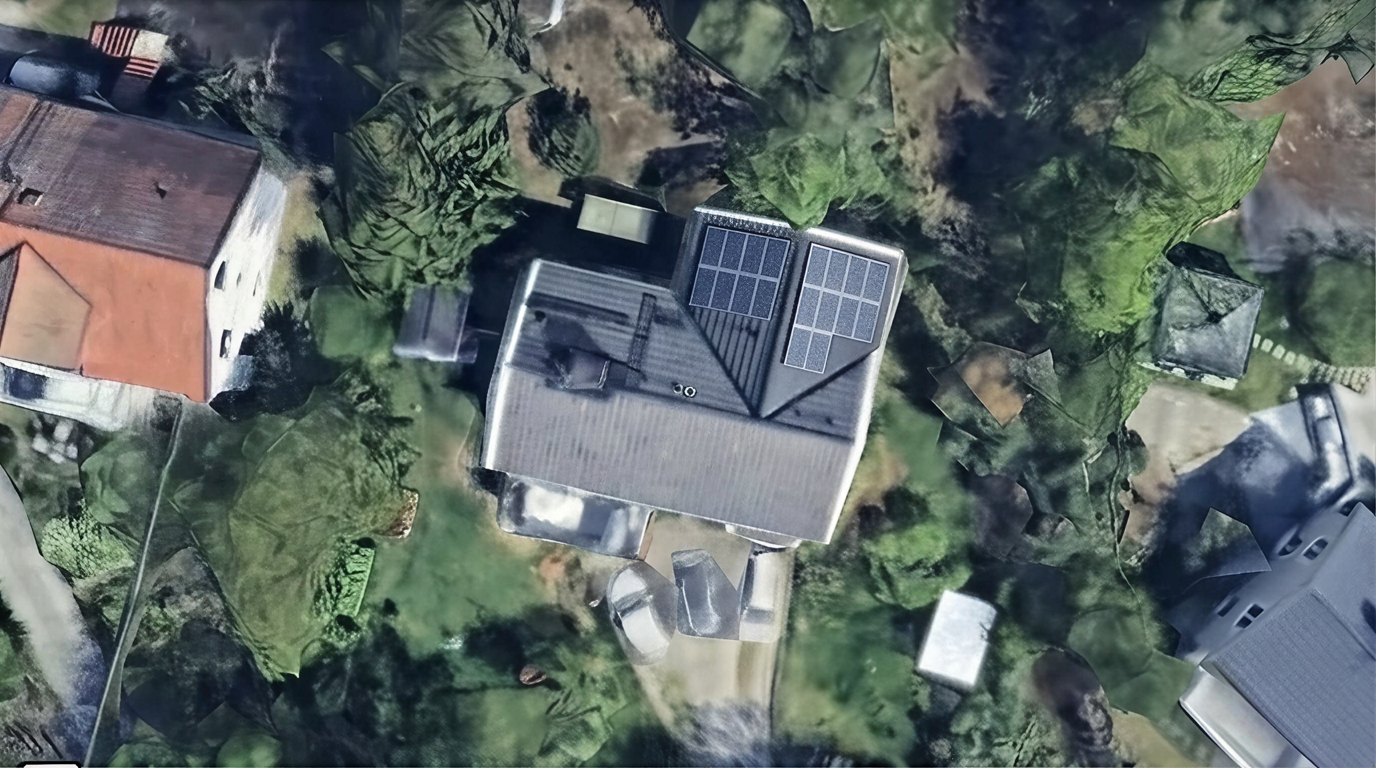 Solpaneler installerade på Tolvmansvägen 11, Huddinge