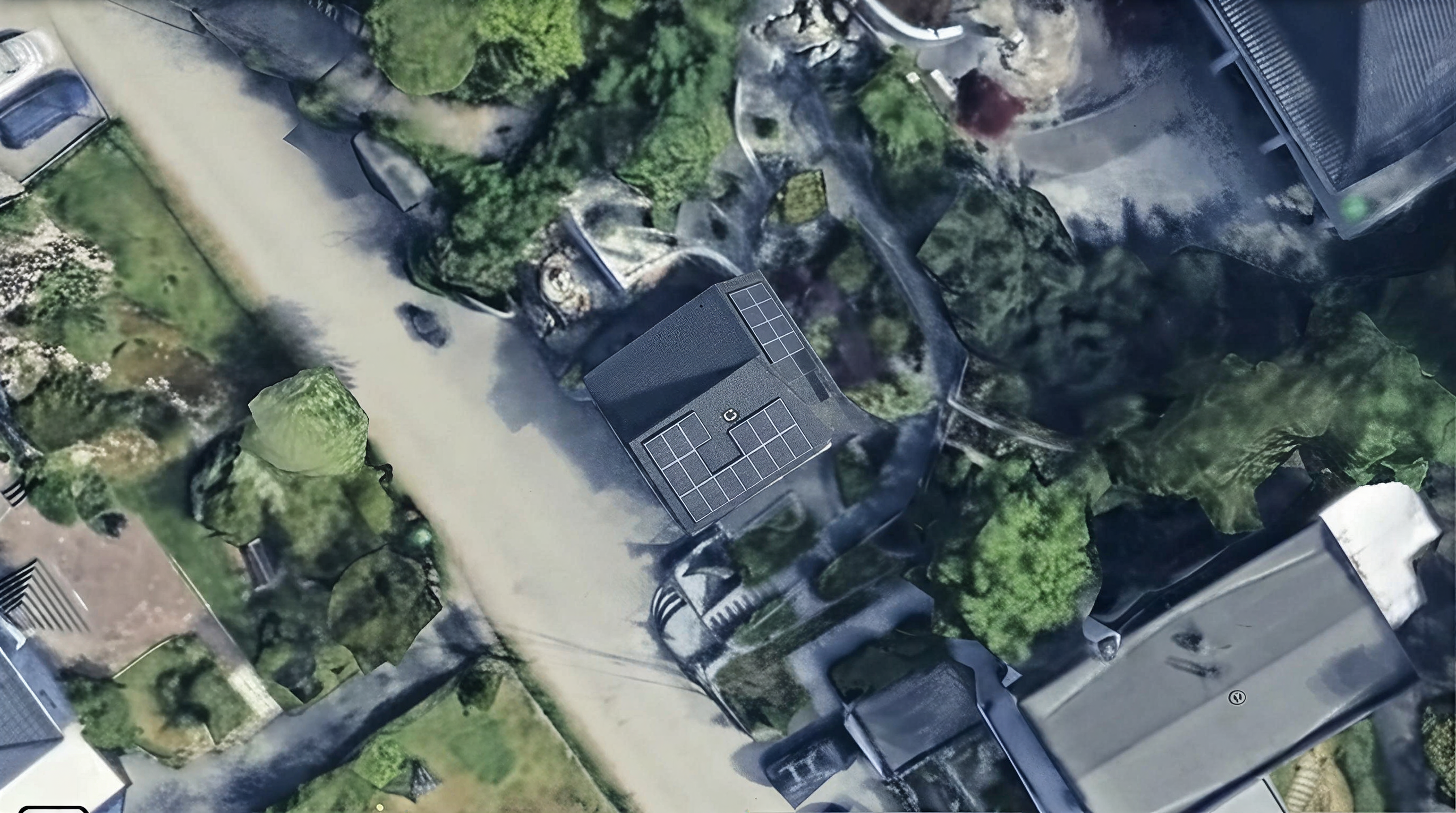 Solpaneler installerade på Gråbergsvägen 12, Huddinge