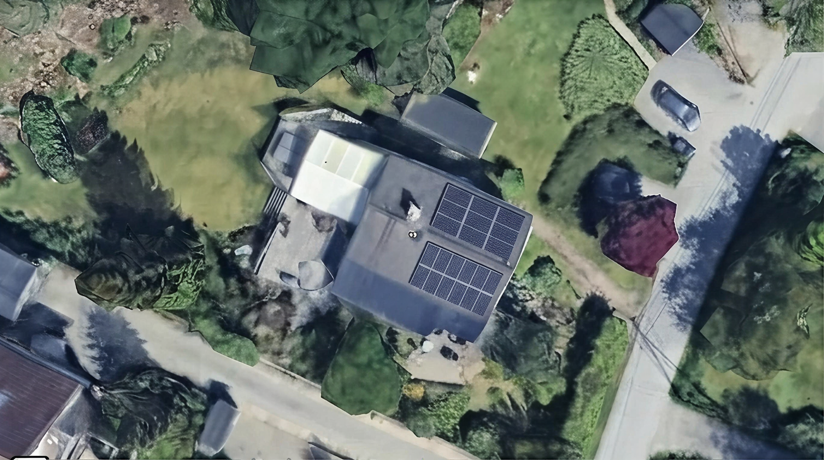 Solpaneler installerade på Mårdvägen 14, Huddinge