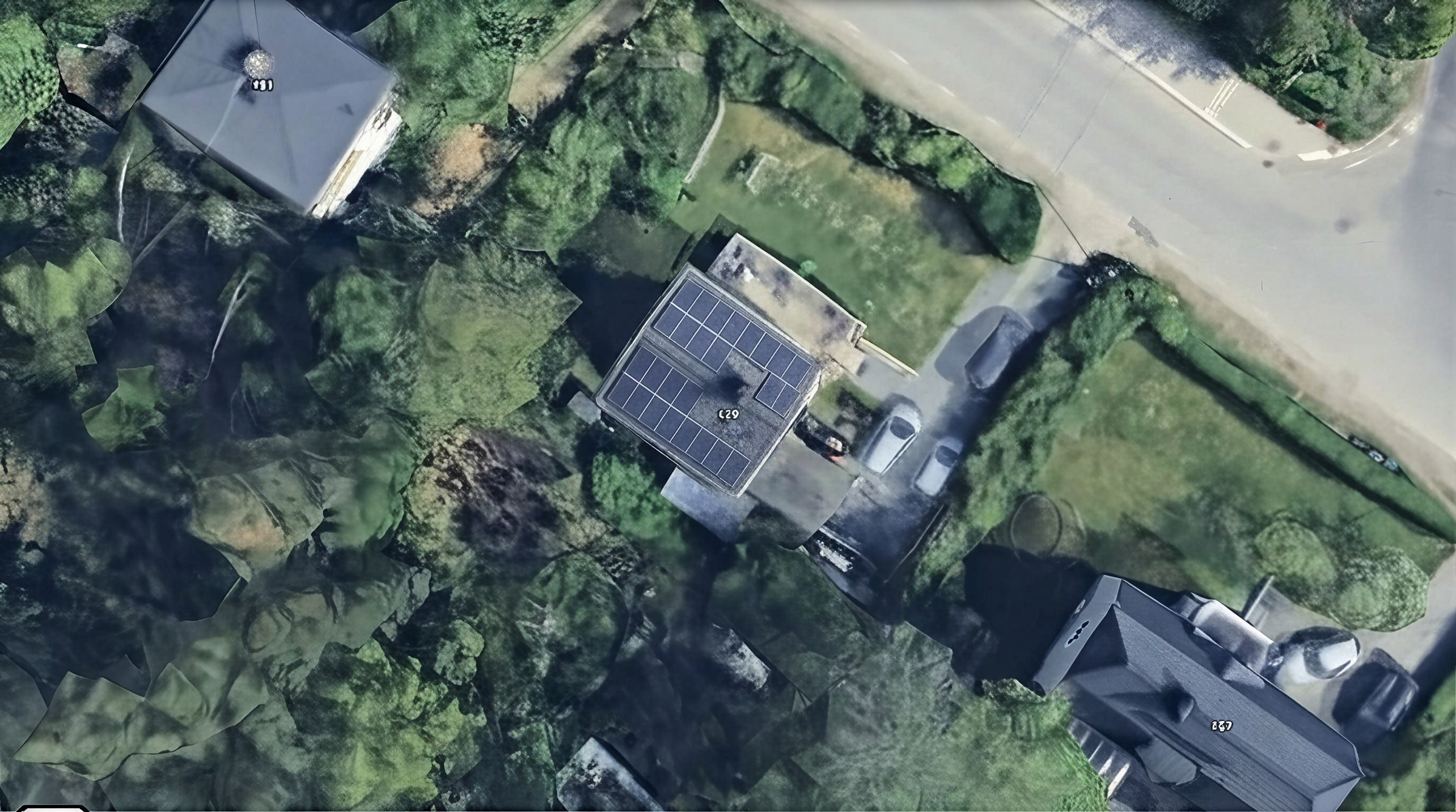 Solpaneler installerade på Stambanevägen 159, Huddinge