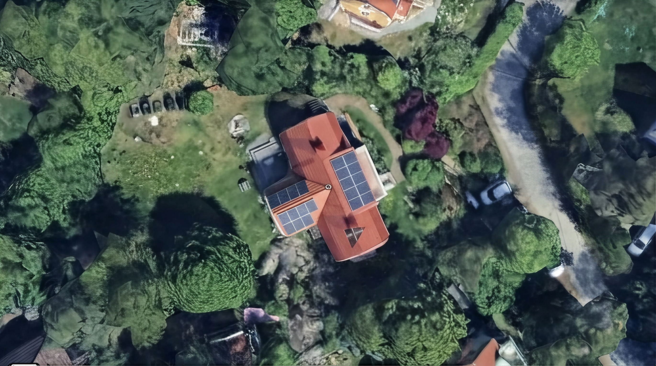 Solpaneler installerade på Skogsduvevägen 23, Huddinge