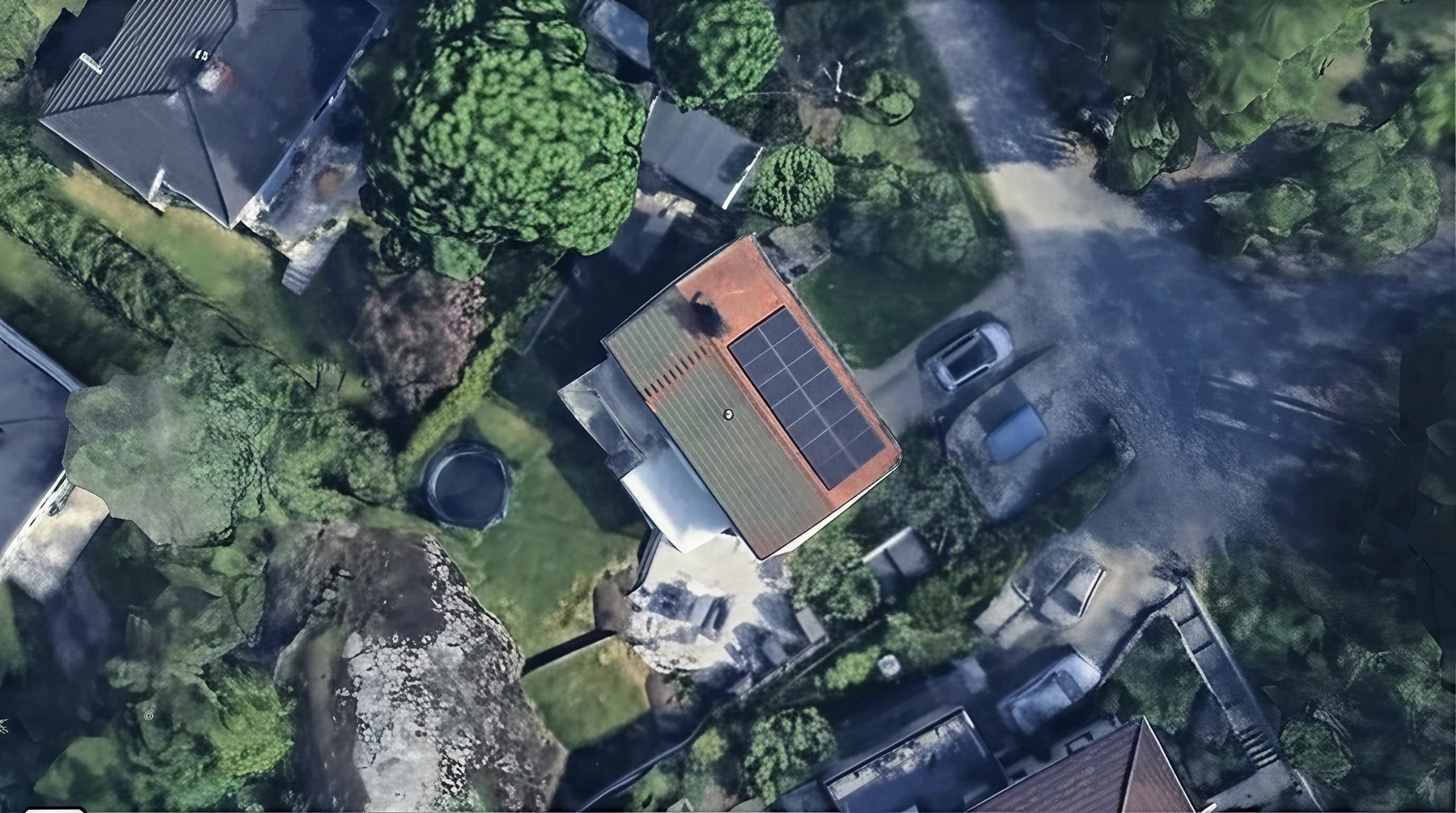 Solpaneler installerade på Kyrkstötsvägen 3, Huddinge