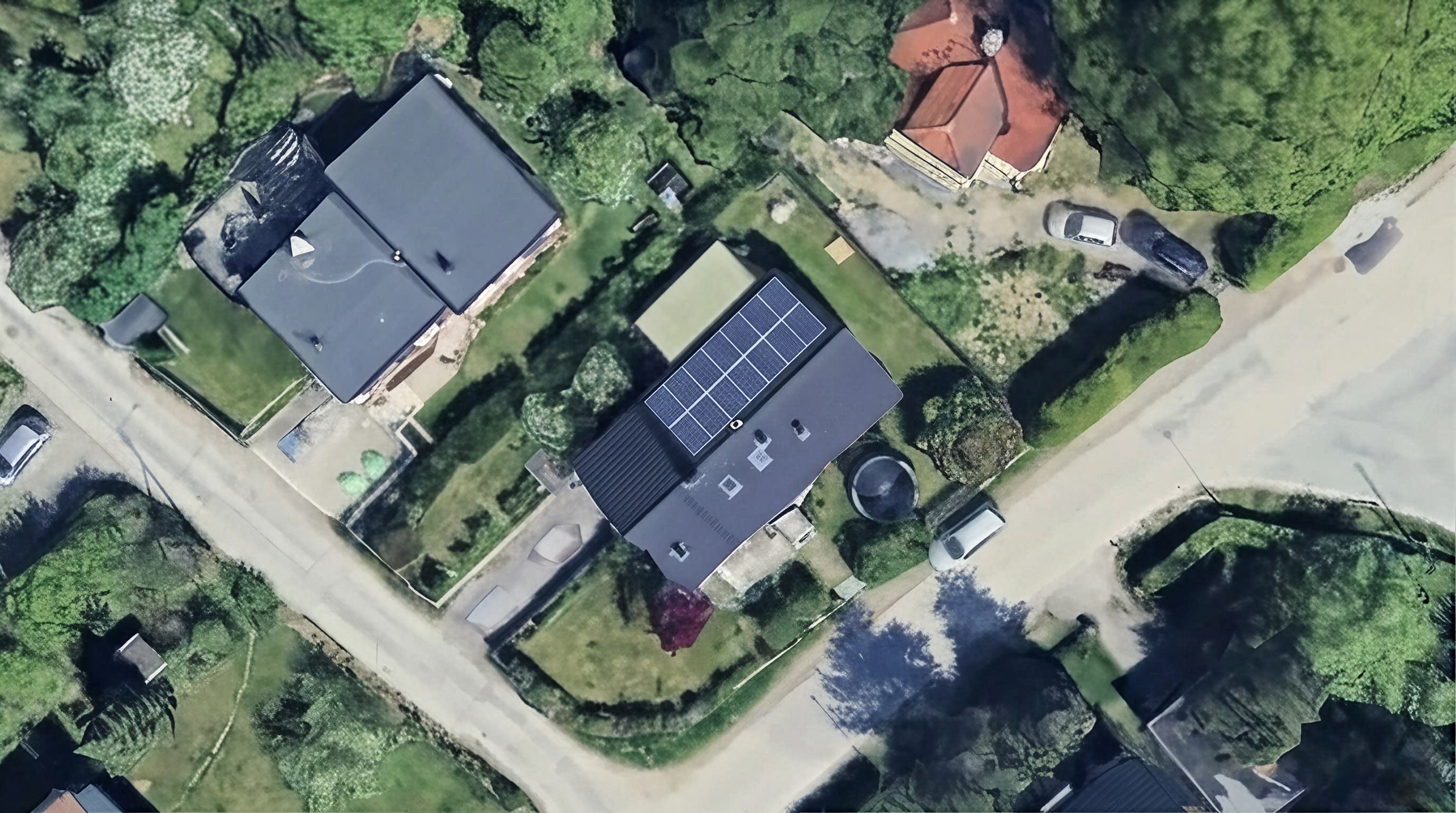 Solpaneler installerade på Segersminnevägen 33, Huddinge