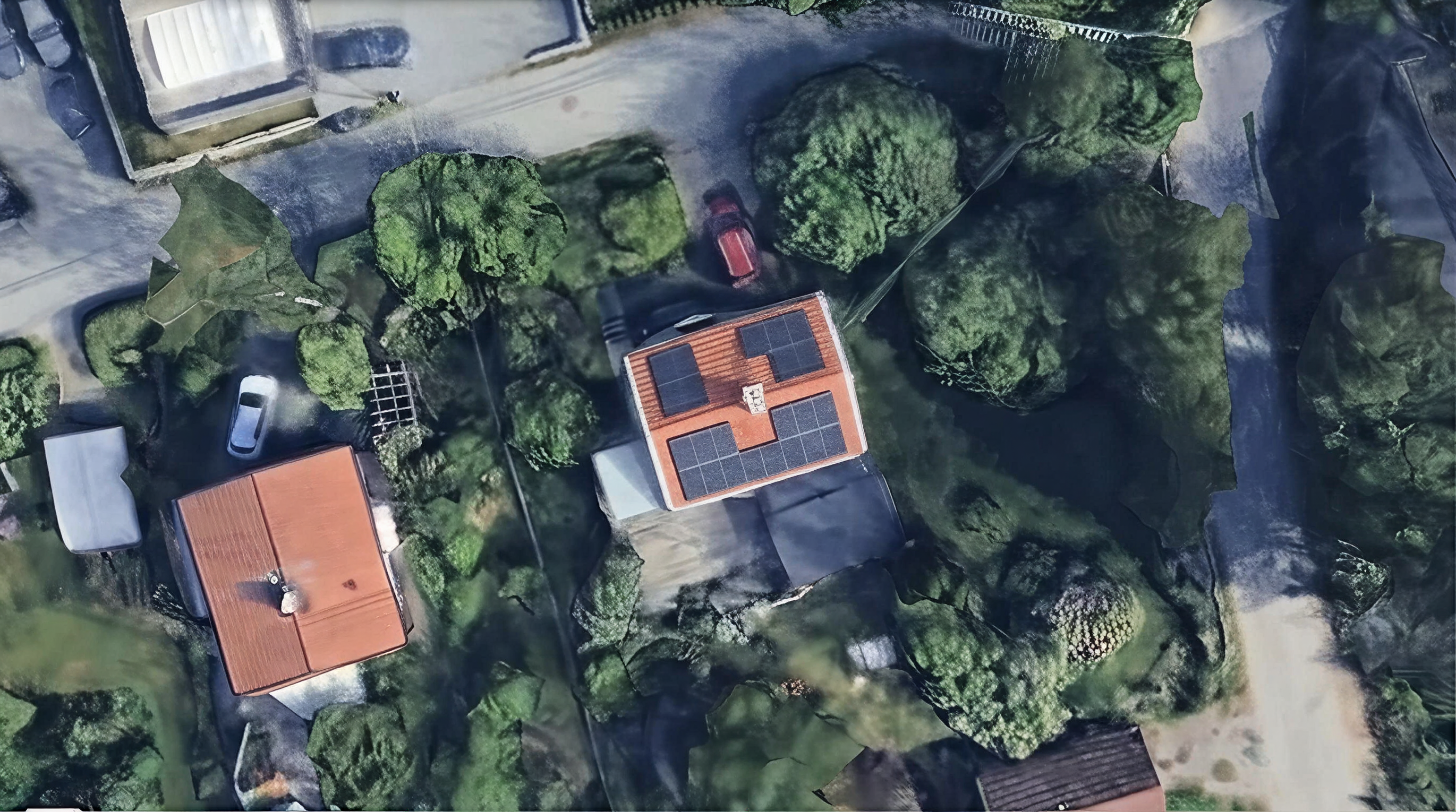Solpaneler installerade på Mellansjöbacken 6, Huddinge