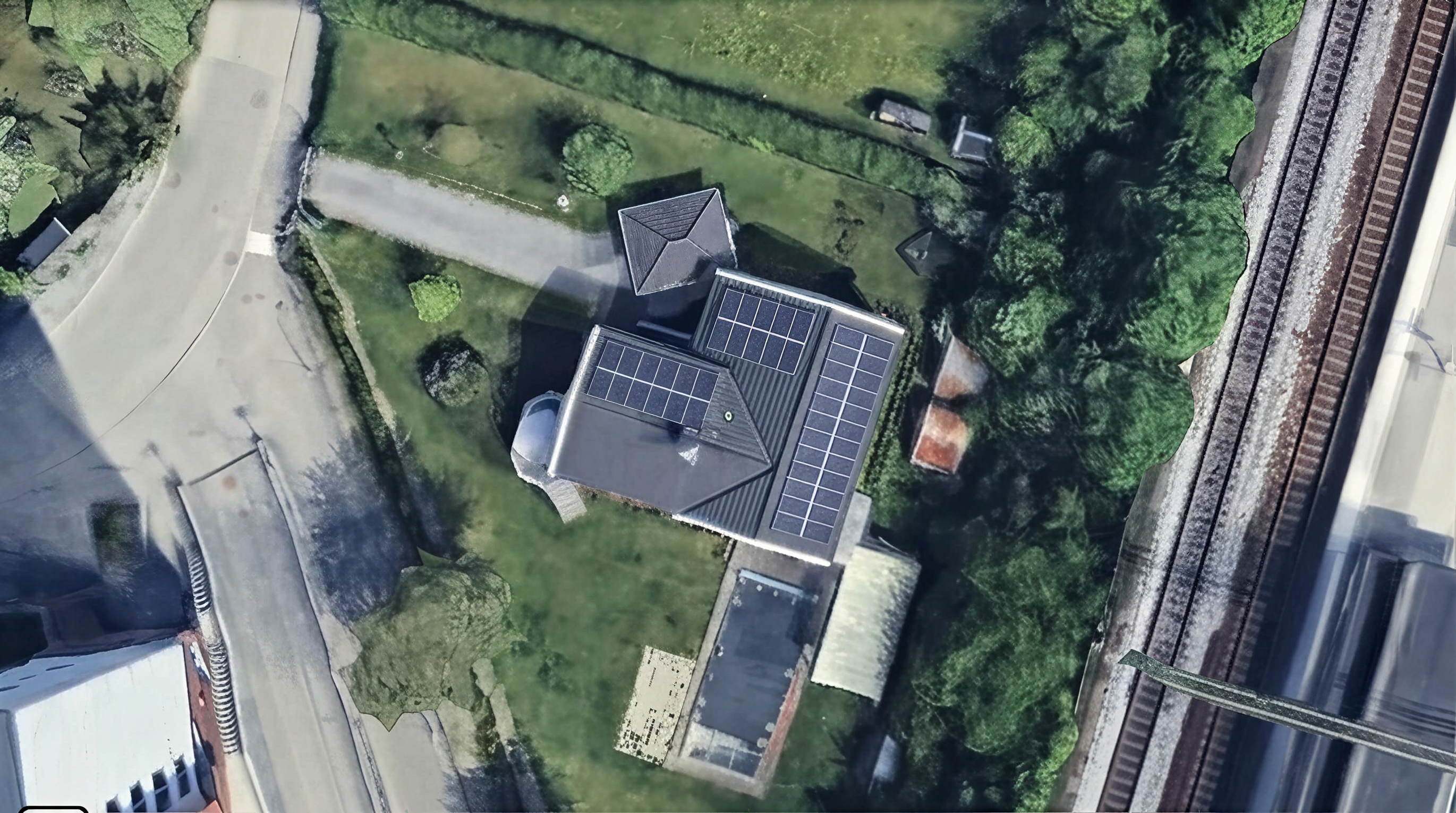 Solpaneler installerade på Byalagsvägen 6, Huddinge