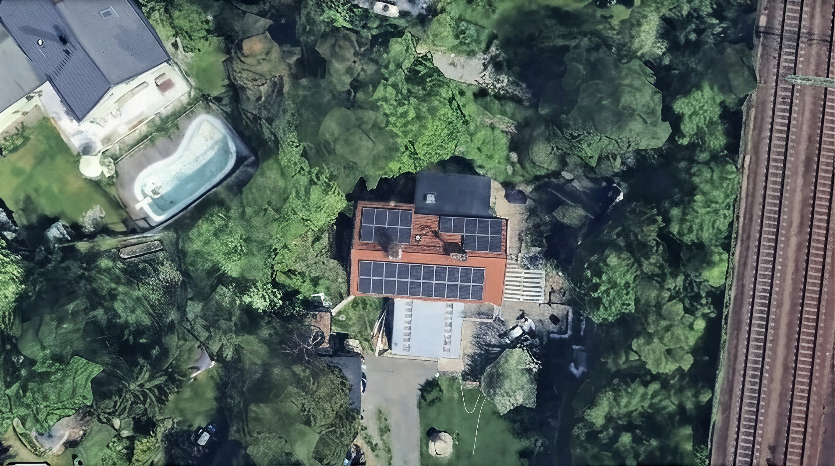 Solpaneler installerade på Lillskogsvägen 9, Huddinge