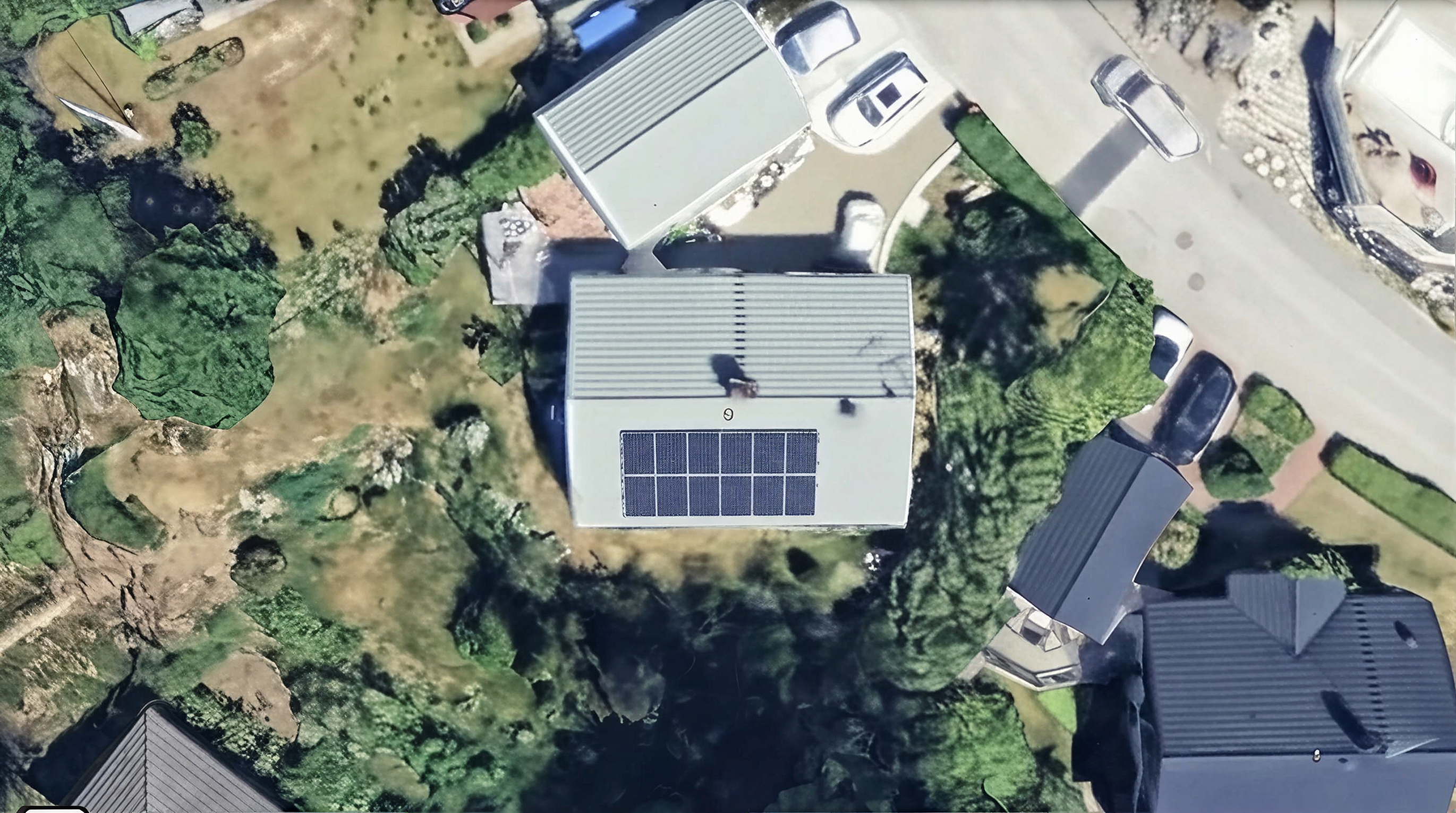 Solpaneler installerade på Almbodabacken 9, Tullinge